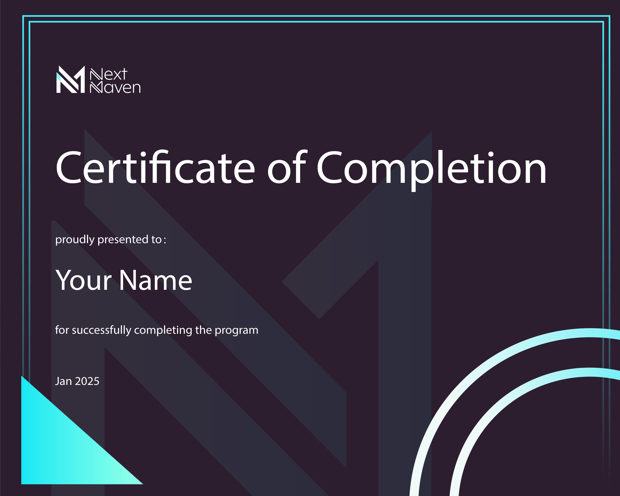 Certificate of Completion